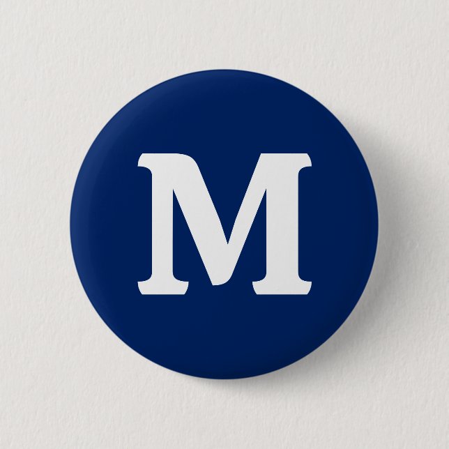 Royal Blue Solid Color Button (Vorderseite)