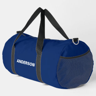 Royal Blue Solid Color Individuelle Name Duffle Bag