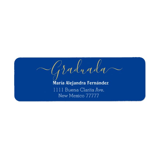 Royal Blue Spanisch | Class Year Custom Return (Vorne)