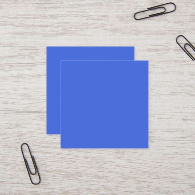 Royal Blue Square Business Card Quadratische Visitenkarte (Vorderseite/Rückseite Beispiel)