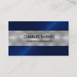 Royal Blue Stainless Steel Business Card Visitenkarte