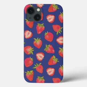 Royal Blue Strawberry iPhone Case