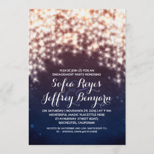 Royal Blue-String-Lichter-Begegnungsparty lädt ein Einladung