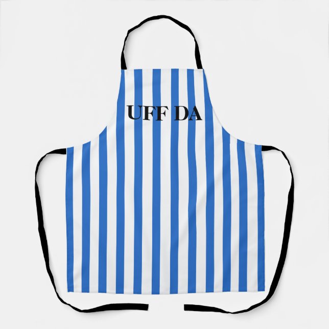Royal Blue Striped Uff Da All-over Print-Schürze Schürze (Vorderseite)