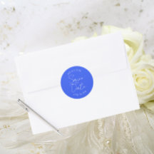 Royal Blue Stylized Wedding Save the Date