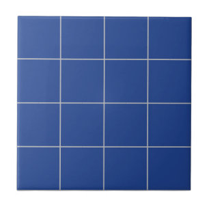 Royal Blue Thin Grid Tile Fliese