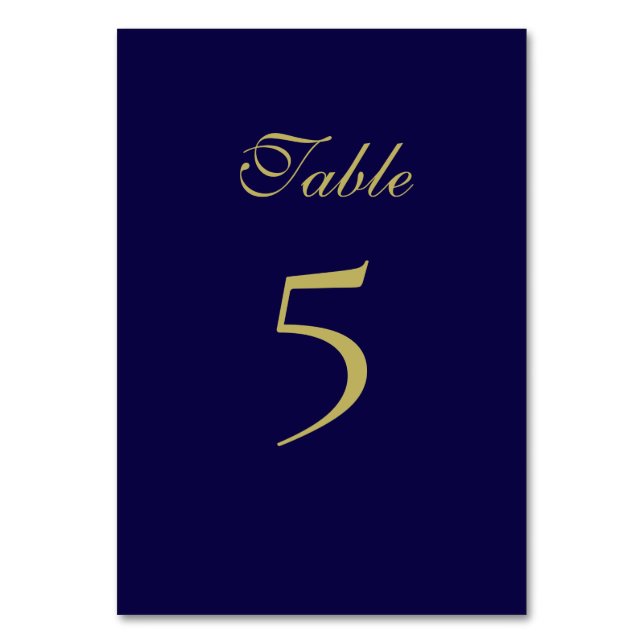 Royal Blue Tischnummer Card (Vorderseite)