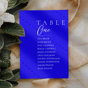Royal Blue Tischnummer Seekarte