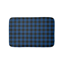 Royal Blue und Black Scottish Kariert Pattern Badematte