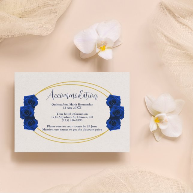 Royal Blue und Gold Geometric Begleitkarte (Von Creator hochgeladen)