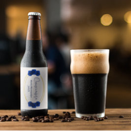 Royal Blue und Gold Geometric Quinceñera Bierflaschenetikett