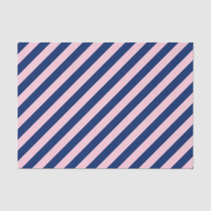 Royal Blue und Pink Stripes Seidenpapier