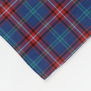 Royal Blue und Red Kariert Glenn Tartan Fleecedecke