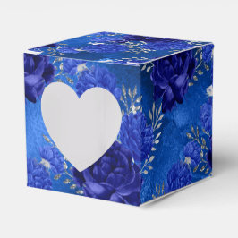 Royal Blue und Silver Floral Geschenkschachtel