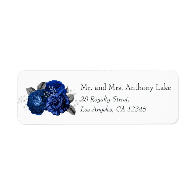 Royal Blue und Silver Floral Wedding (Vorne)