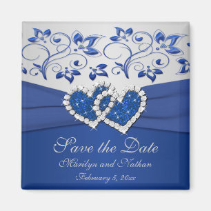 Royal Blue und Silver Gastgeschenk Hochzeit Magnet