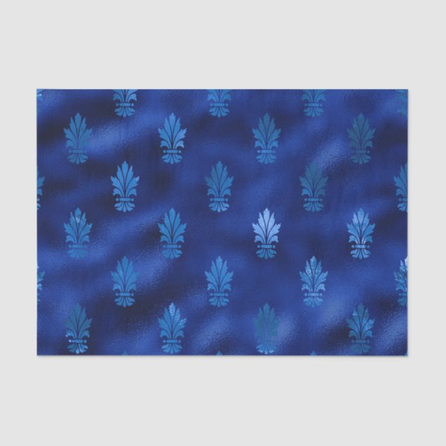Royal Blue und Silver Seidenpapier (Vorderseite)