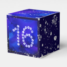 Royal Blue und Silver Sweet 16 Geschenkschachtel