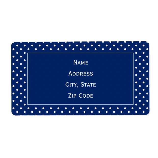 Royal Blue und White Polka Dot Pattern (Vorne)