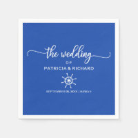 Royal Blue und White Rudder Nautical Wedding