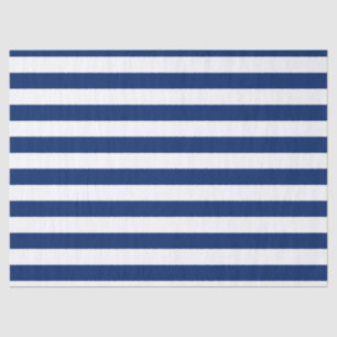 Royal Blue und White Stripes Seidenpapier