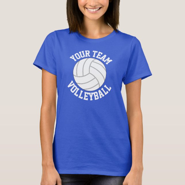 Royal Blue Volleyball Custom Team Name T - Shirt (Vorderseite)