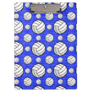 Royal Blue Volleyball Pattern Klemmbrett