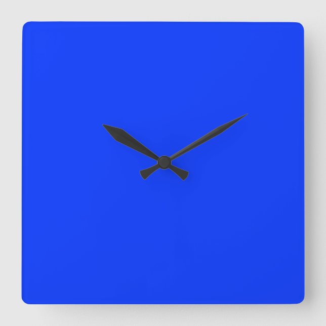Royal Blue Wall Clock Quadratische Wanduhr (Vorderseite)
