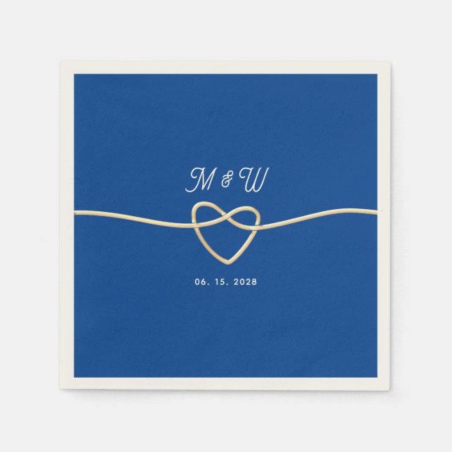 Royal Blue Wedding Serviette (Vorderseite)