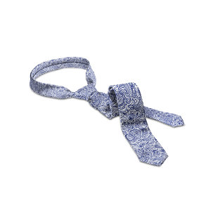 Royal Blue & White Floral Paisley Muster Krawatte