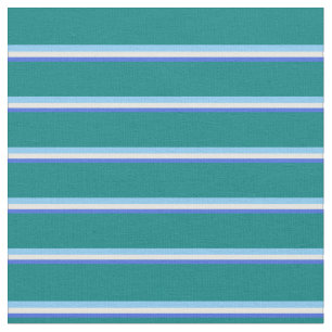 Royal Blue, White, Light Sky Blue und Aquamarine L Stoff