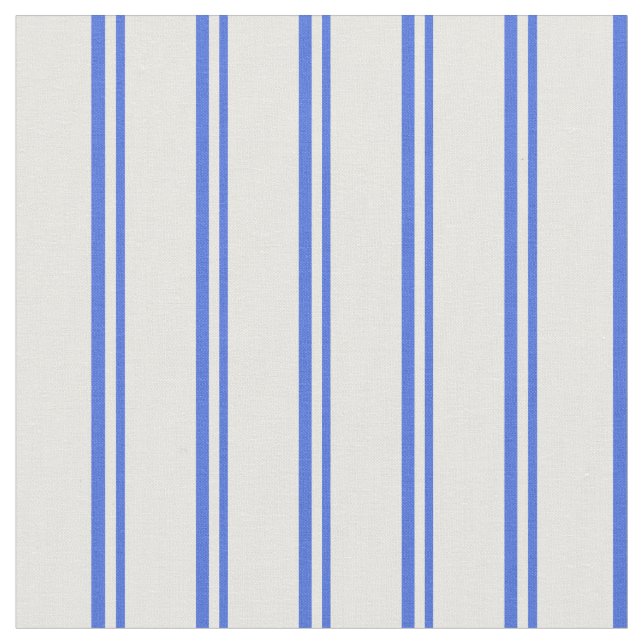Royal Blue & White Lines/Stripes-Muster Stoff (Nahaufnahme)