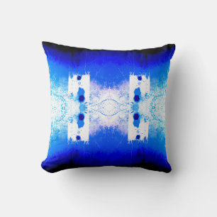 Royal Blue White Mediterranean Symmetric Mosaik Kissen