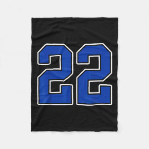 Royal Blue White Number 22 Jersey Player Uniform # Fleecedecke