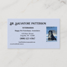 Royal Blue & white w/ photo or logo Business Card Visitenkarte