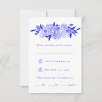 Royal Blue & White Watercolor Floral Mitzvah UAWG