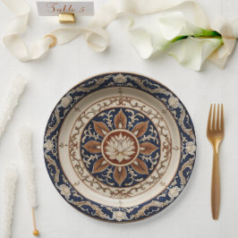 Royal Blue Wildblume Floral Keramik Wedding Pappteller