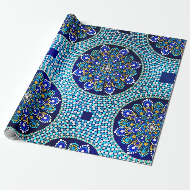 Royal Blue Wrapping Paper Geschenkpapier (Ungerollt)
