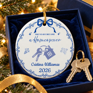 Royal Blue Wurde Hausbesitzer Benutzerdefinierter Keramik Ornament
