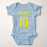 Royal Blue & Yellow Baby | Sports Jersey Design Strampler<br><div class="desc">Royal Blue & Yellow Baby | Sports Jersey Design - Baby Football Bodysuit</div>