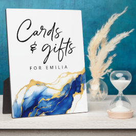 Royal Blue Yellow Gold Cards & Gifts Abschluss Fotoplatte