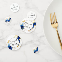 Royal Blue Yellow Gold Eleganter Abschluss Konfetti