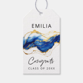 Royal Blue Yellow Gold Glückwunschs Abschluss Geschenkanhänger