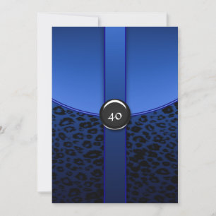 Royal Blue Zebra Geburtstagsparty Einladungen