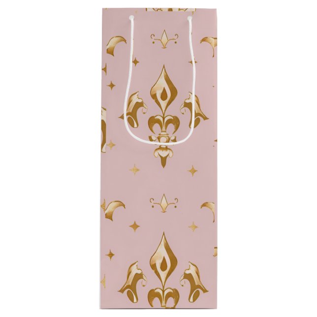 Royal Blush Wine Geschenktasche Geschenktüte Für Weinflaschen (Vorderseite)