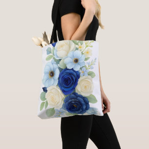 Royal Bue Wedding Watercolor Elfenbeinküste Blume