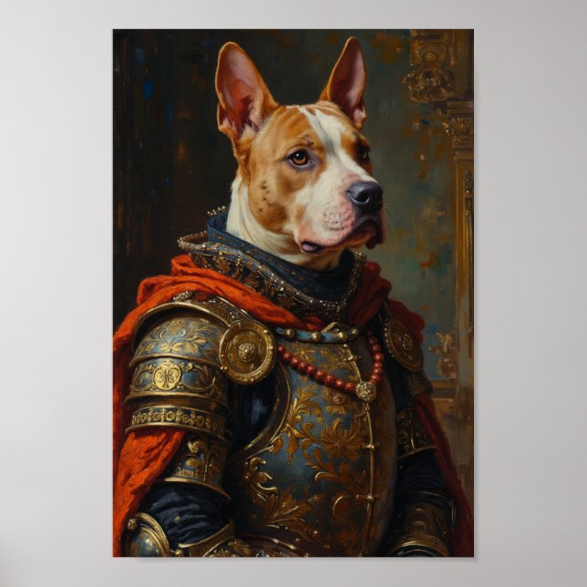 Royal Bull Terrier Portrait Poster (Vorne)