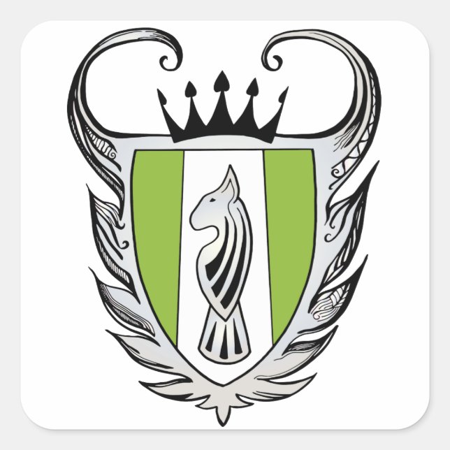 Royal Bull Terrier Quadratischer Aufkleber (Vorderseite)