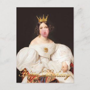 Royal Burst rosa Kaugummi Diva Alles Gute zum Gebu Postkarte