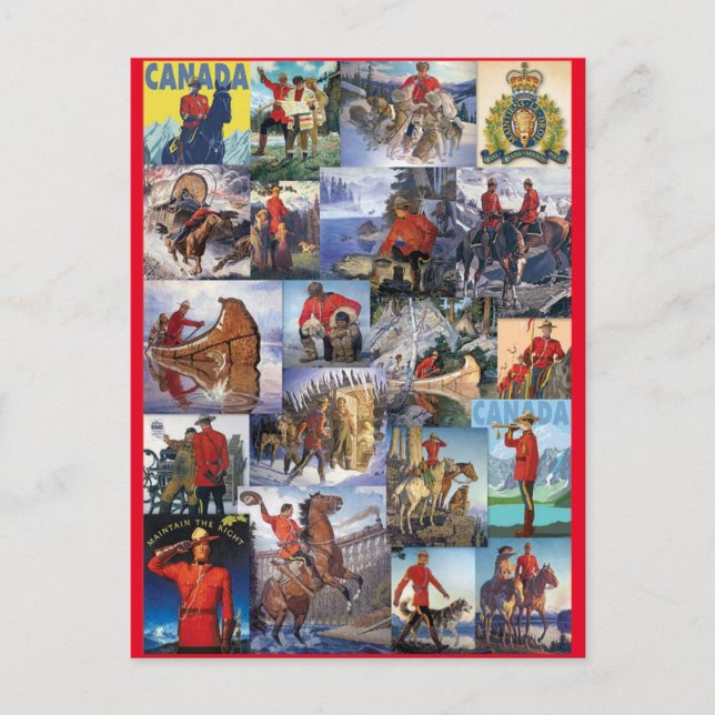 Royal Canadian Mounted Police Collage Postkarte (Vorderseite)